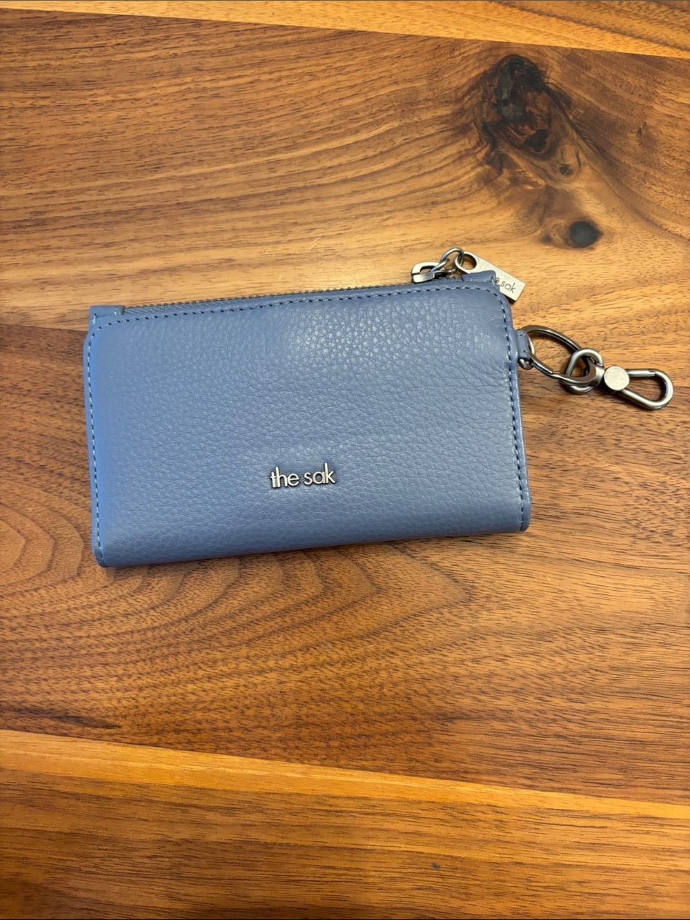 The Sak Blue Pebbled Leather Small Wallet Coin Pouch